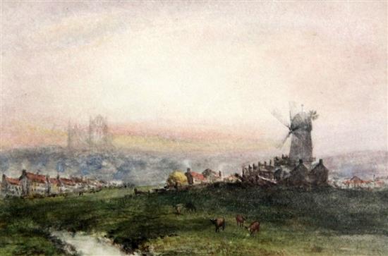 G.H.P. Joy After George Weatherill Whitby Abbey from West Cliffe, 3.75 x 5.75in.